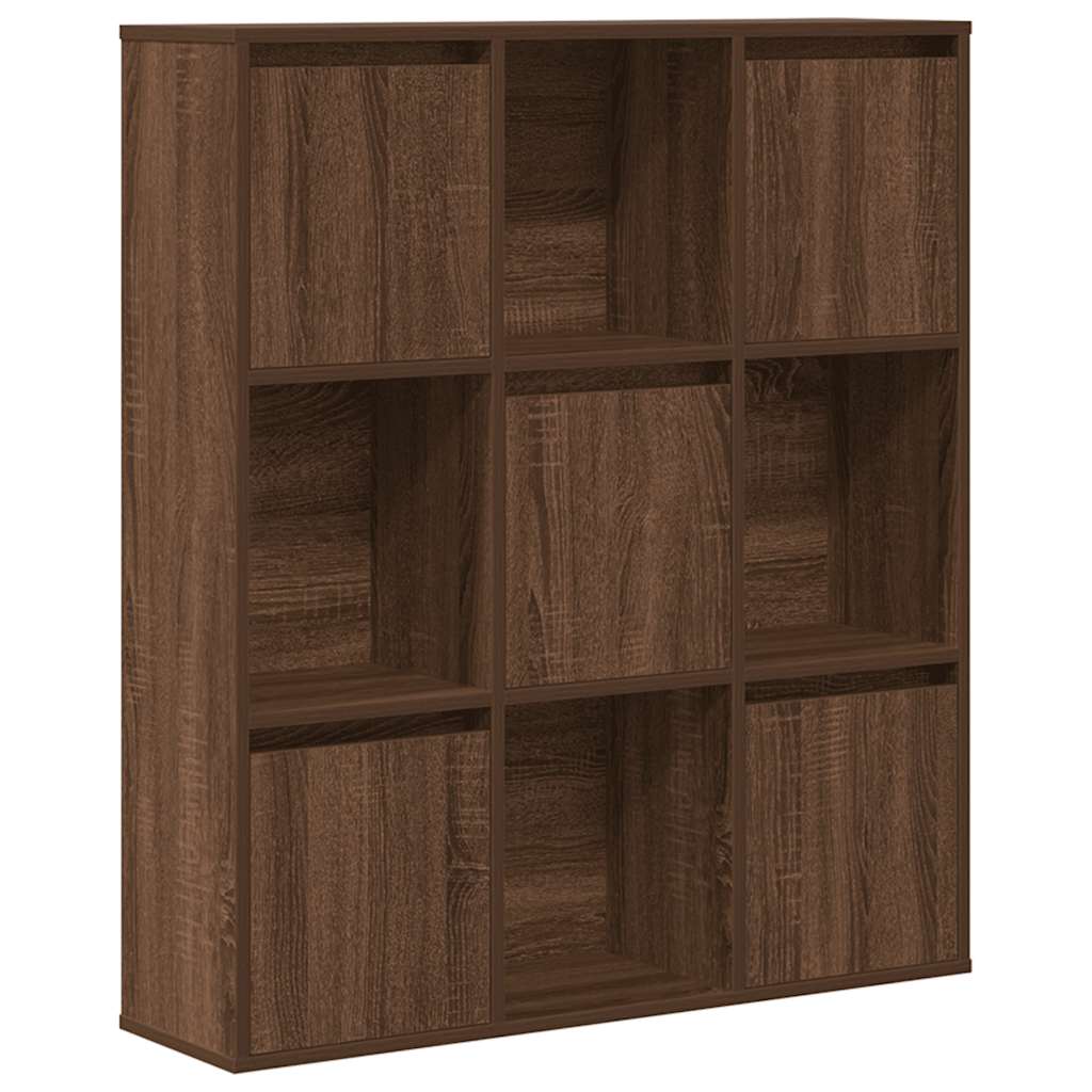 Bookshelf Brown Oak Look 89x24x101.5 cm Wood Material