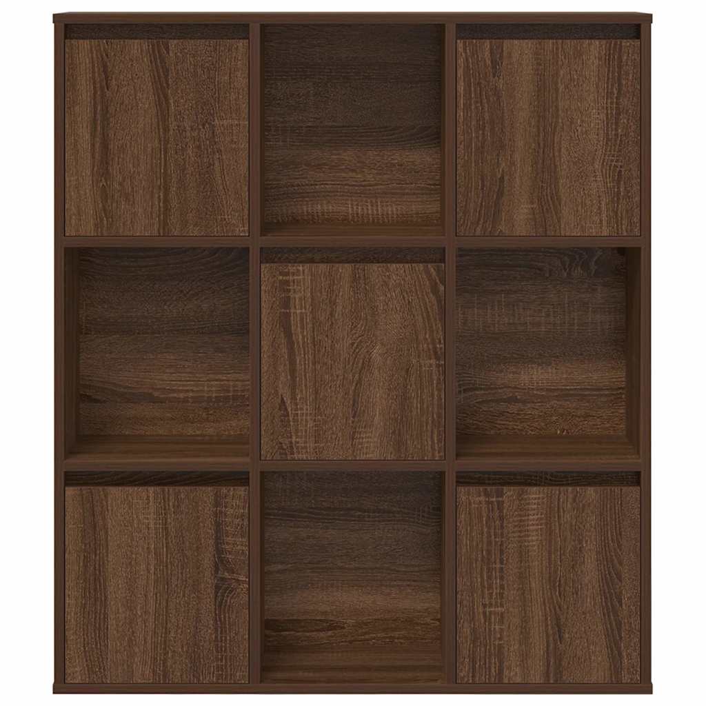 Bookshelf Brown Oak Look 89x24x101.5 cm Wood Material