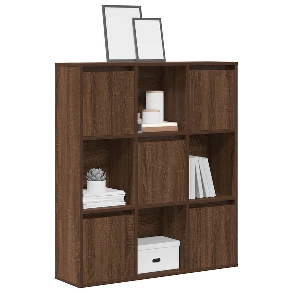 Bookshelf Brown Oak Look 89x24x101.5 cm Wood Material