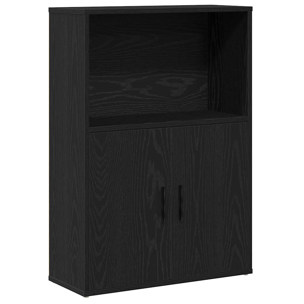 Bookshelf Black Oak Look 60x24x85 cm Wood Material