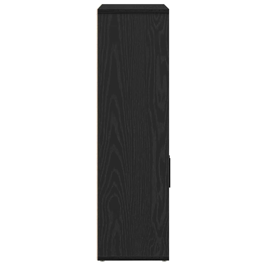 Bookshelf Black Oak Look 60x24x85 cm Wood Material