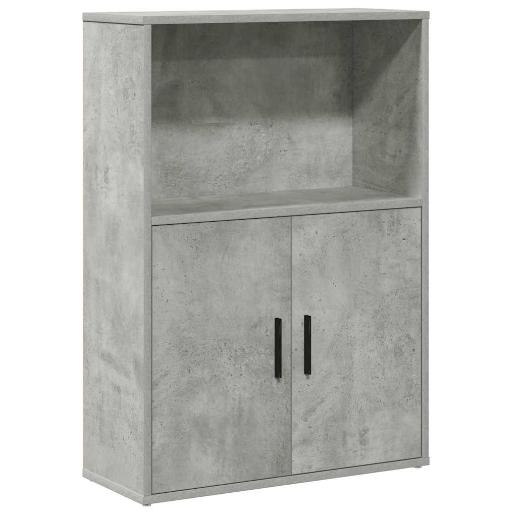 Bookshelf Concrete Grey 60x24x85 cm Wood Material