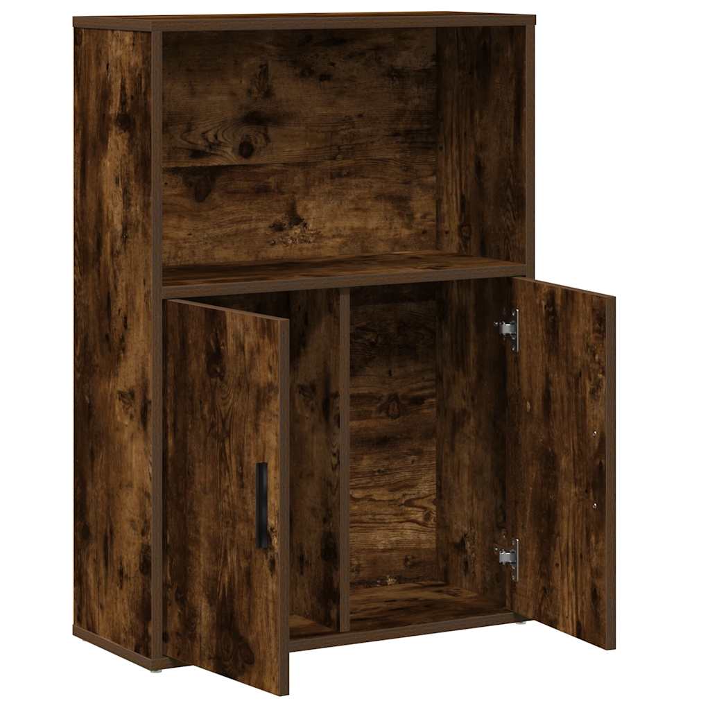 Bookshelf Smoked Oak 60x24x85 cm Wood Material