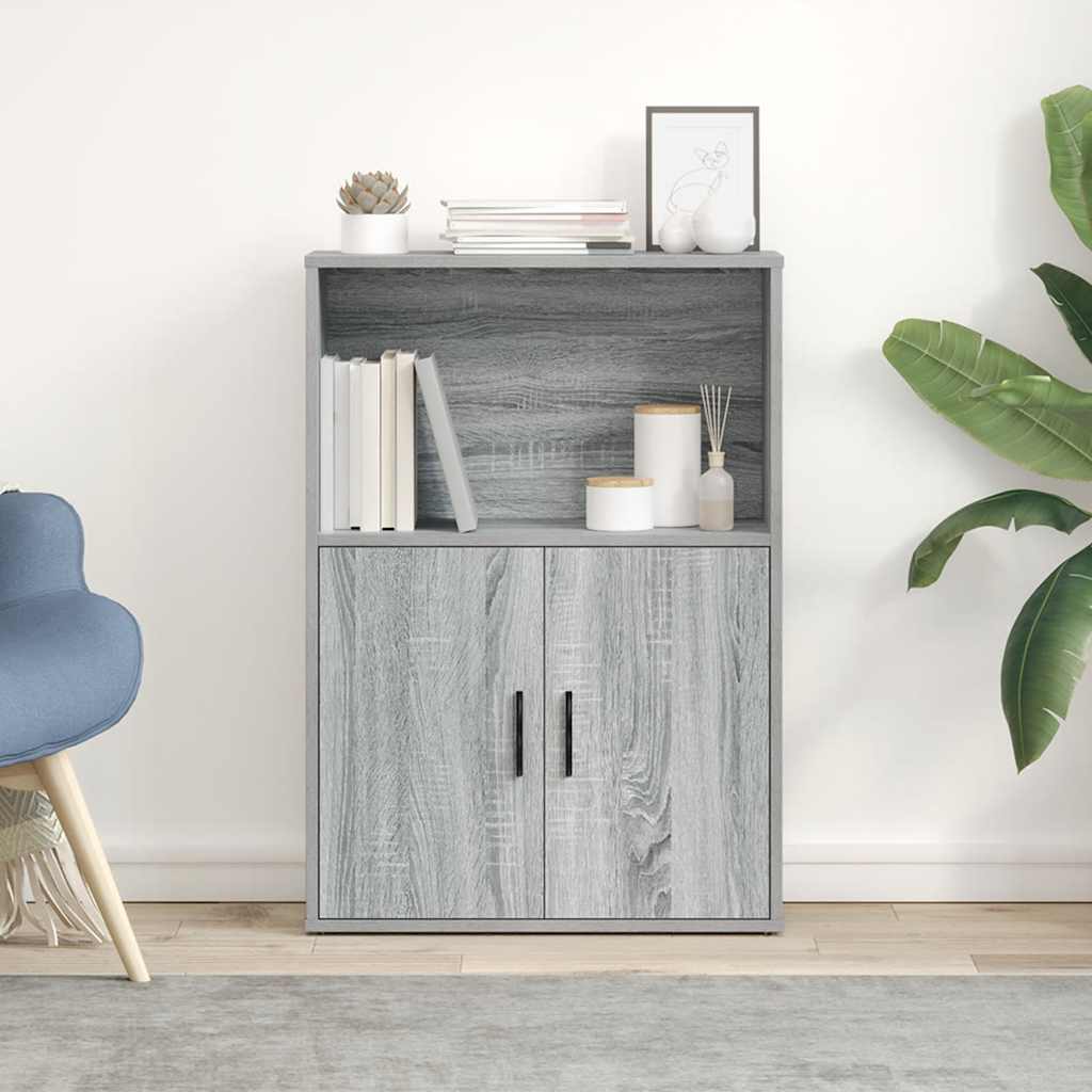 Bookshelf Gray Sonoma 60x24x85 cm Wood Material