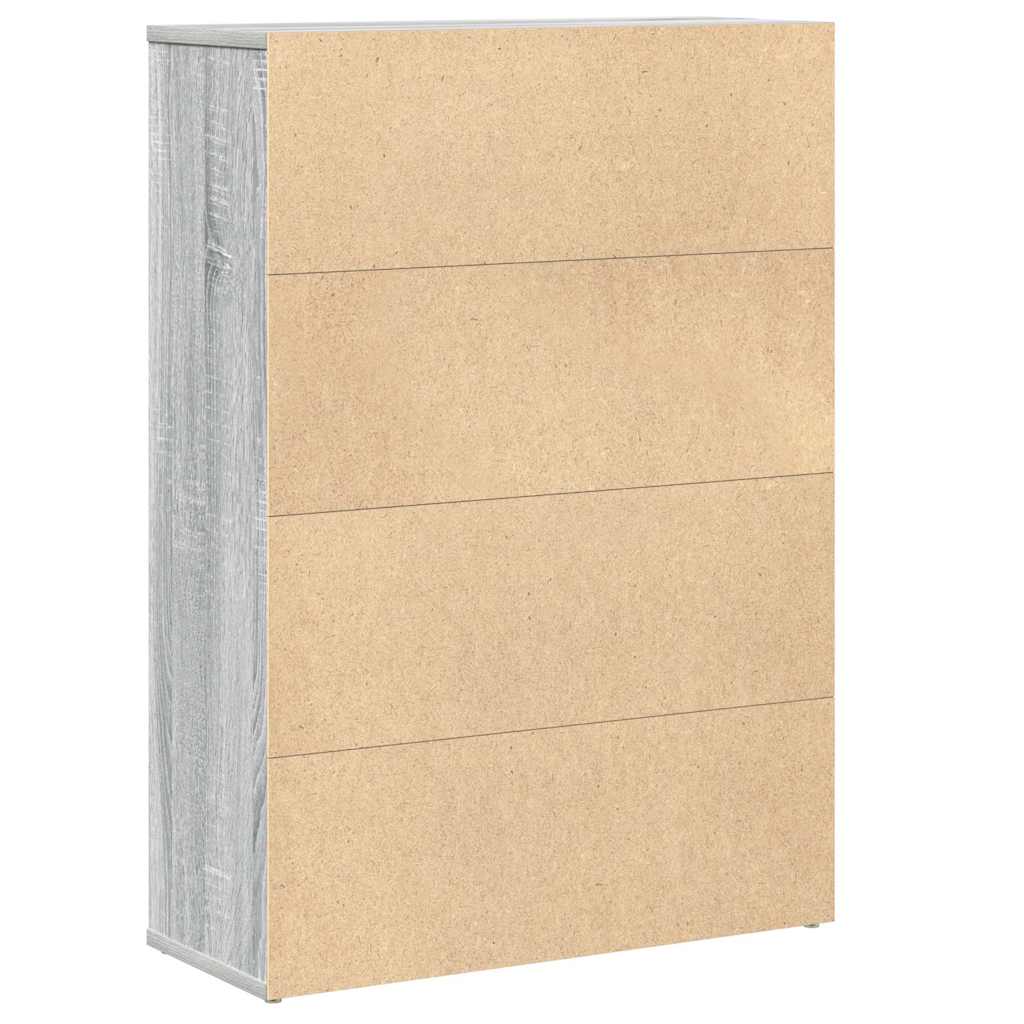 Bücherregal Grau Sonoma 60x24x85 cm Holzwerkstoff