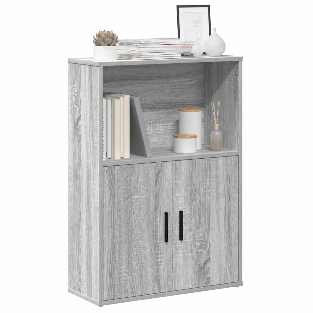 Bookshelf Gray Sonoma 60x24x85 cm Wood Material