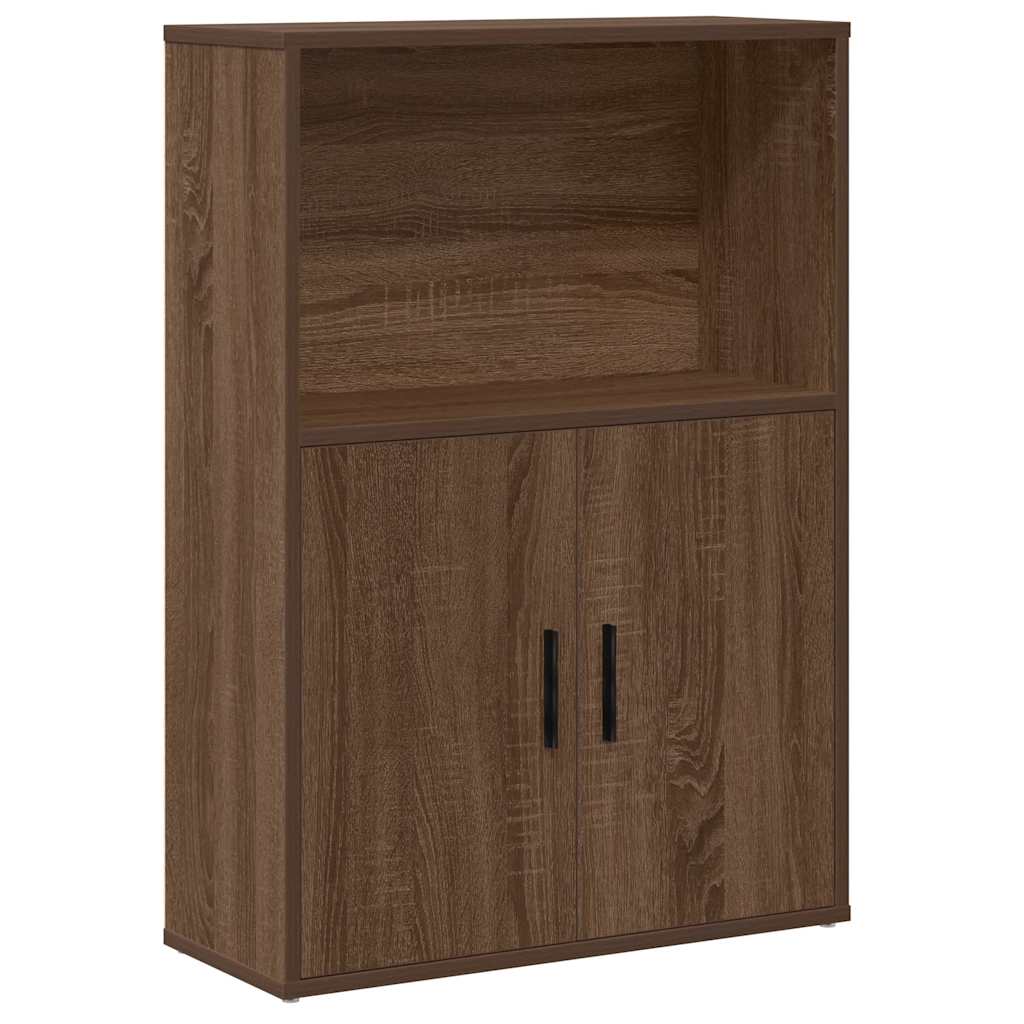 Bookshelf Brown Oak Look 60x24x85 cm Wood Material