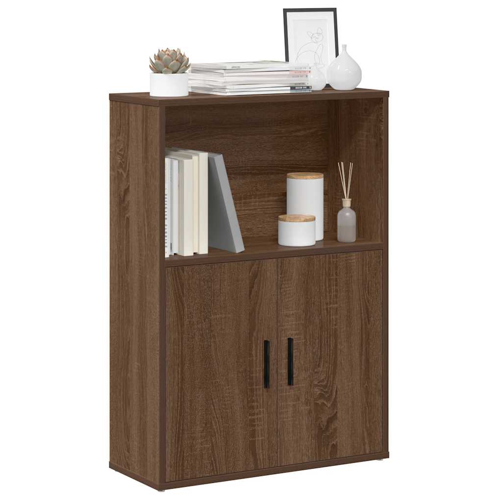 Bookshelf Brown Oak Look 60x24x85 cm Wood Material