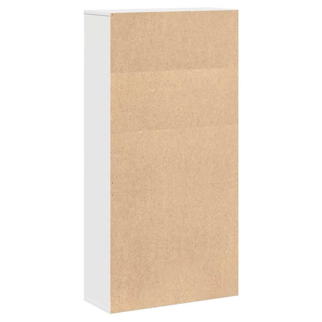 Bücherregal Weiß 60x24x120 cm Holzwerkstoff