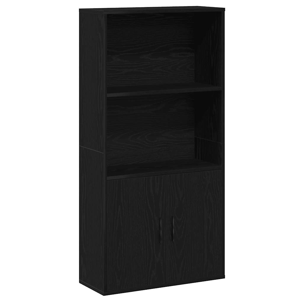 Bücherregal Schwarz Eichen-Optik 60x24x120 cm Holzwerkstoff