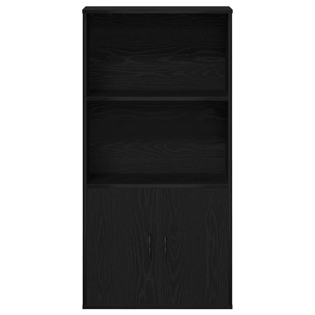 Bücherregal Schwarz Eichen-Optik 60x24x120 cm Holzwerkstoff