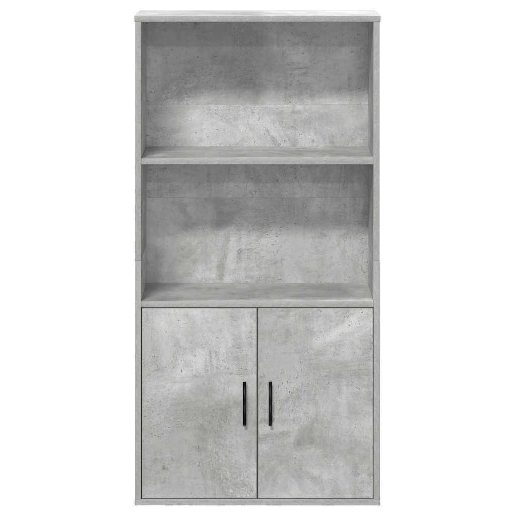 Bookshelf Concrete Grey 60x24x120 cm Wood Material