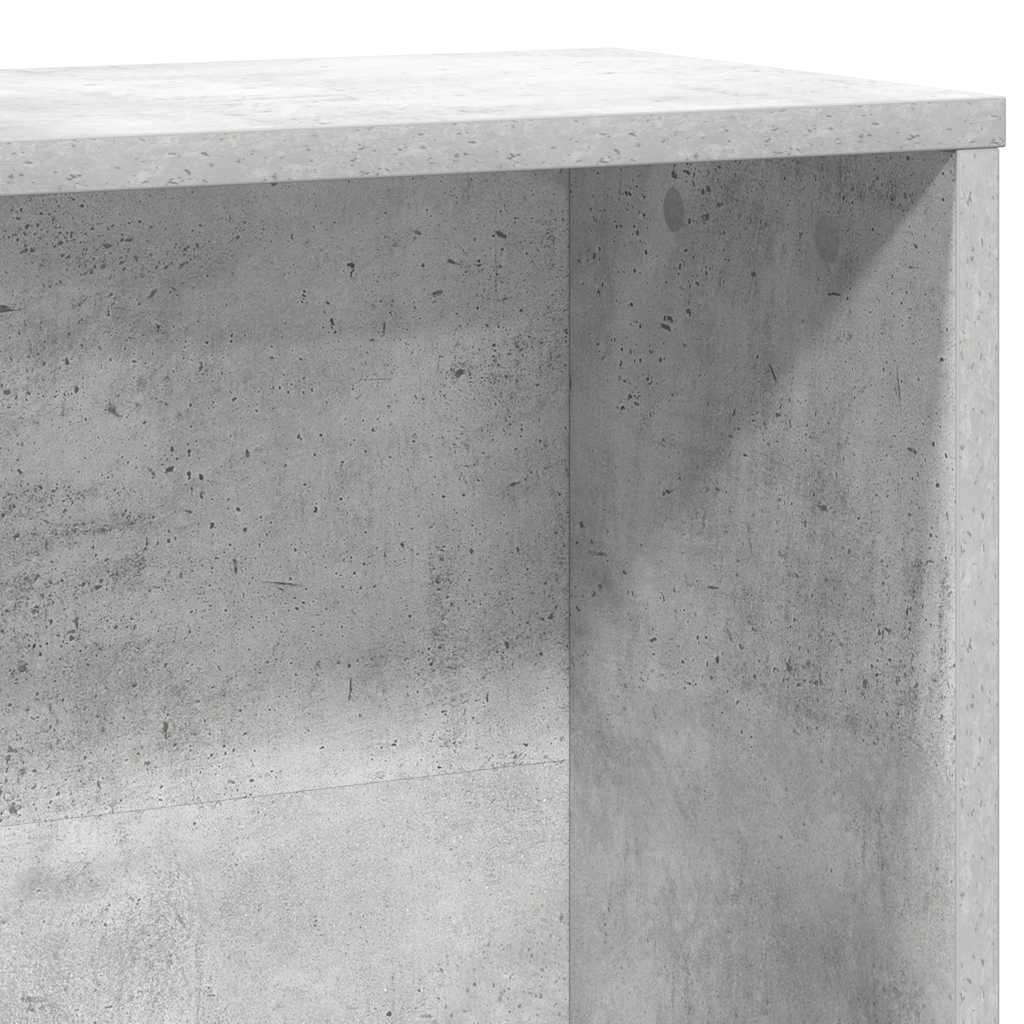 Bookshelf Concrete Grey 60x24x120 cm Wood Material