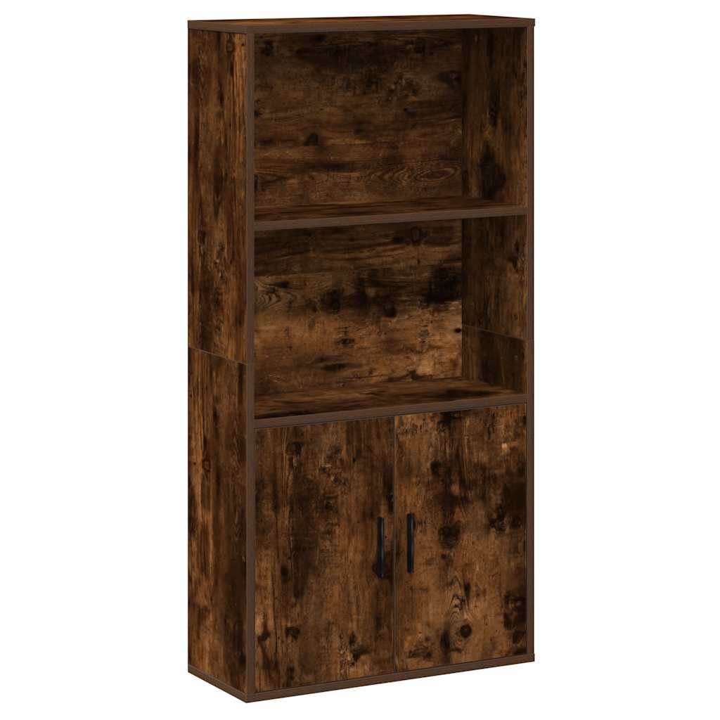 Bookshelf Smoked Oak 60x24x120 cm Wood Material