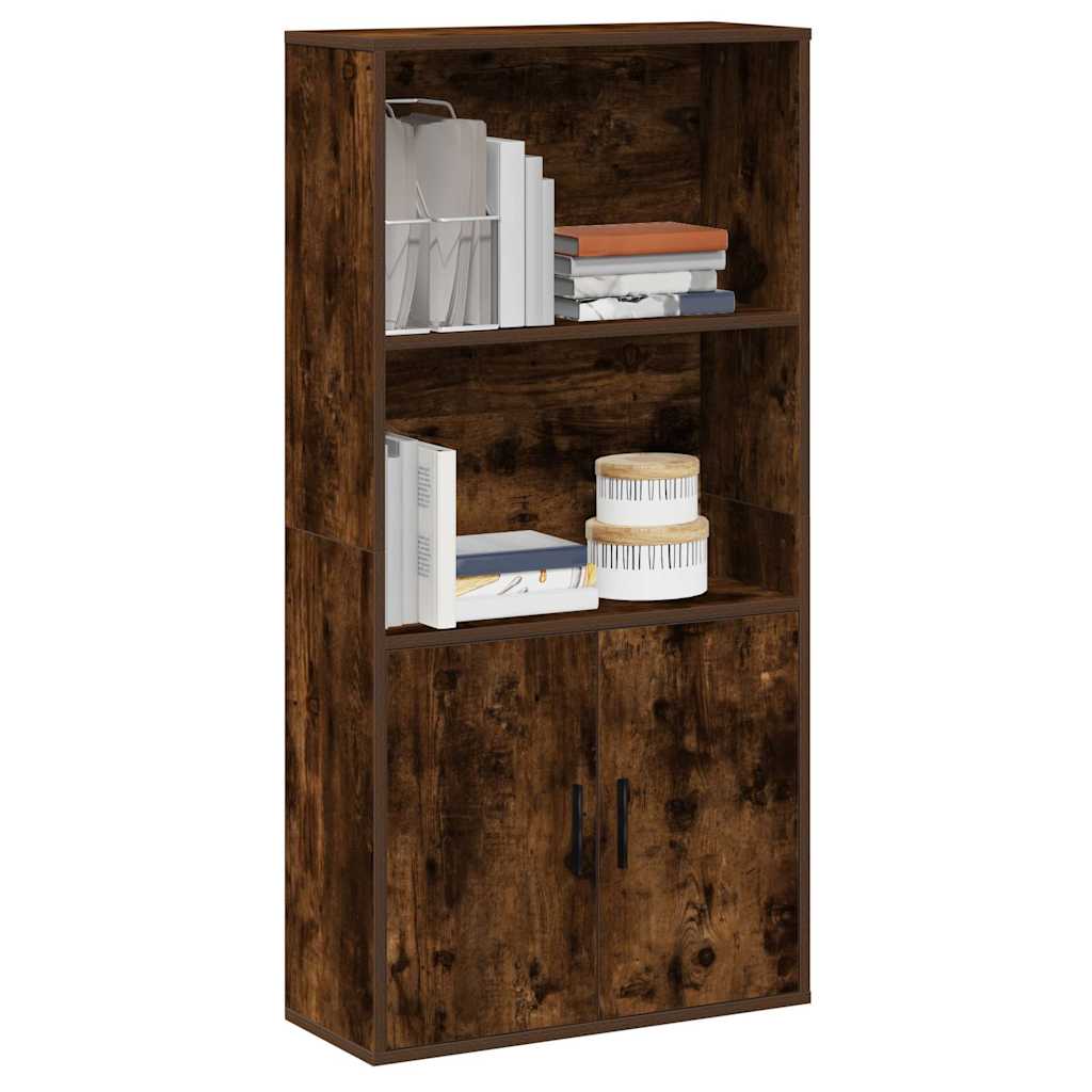 Bücherregal Räuchereiche 60x24x120 cm Holzwerkstoff