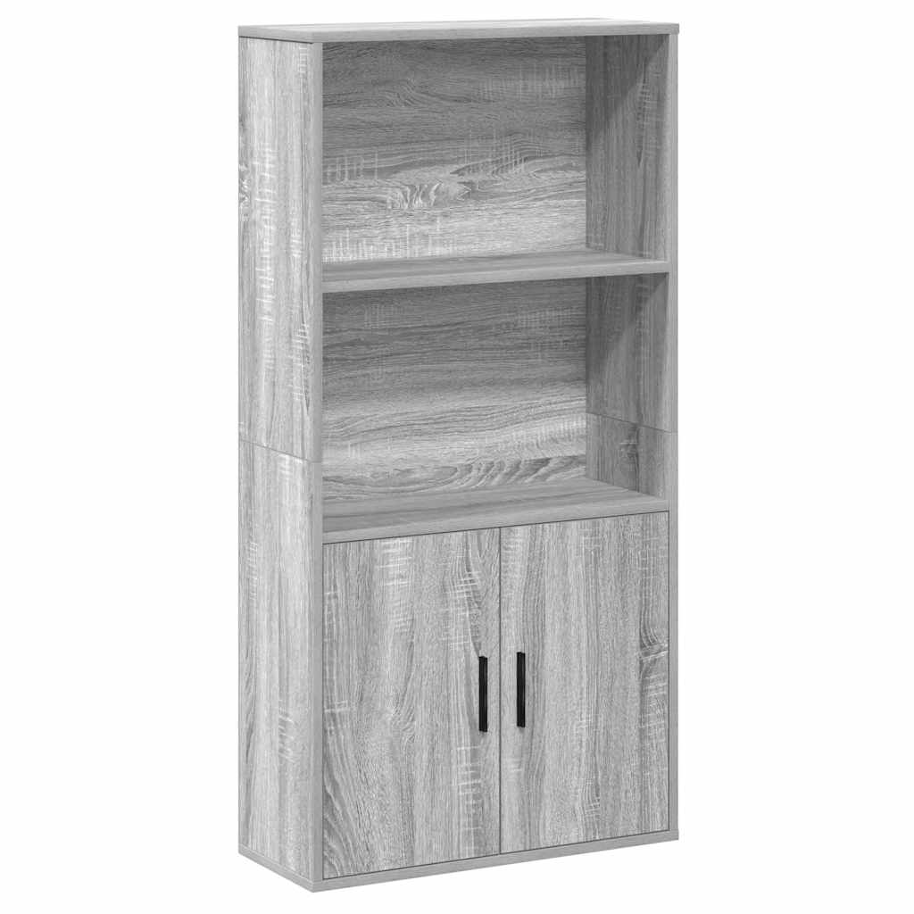 Bücherregal Grau Sonoma 60x24x120 cm Holzwerkstoff