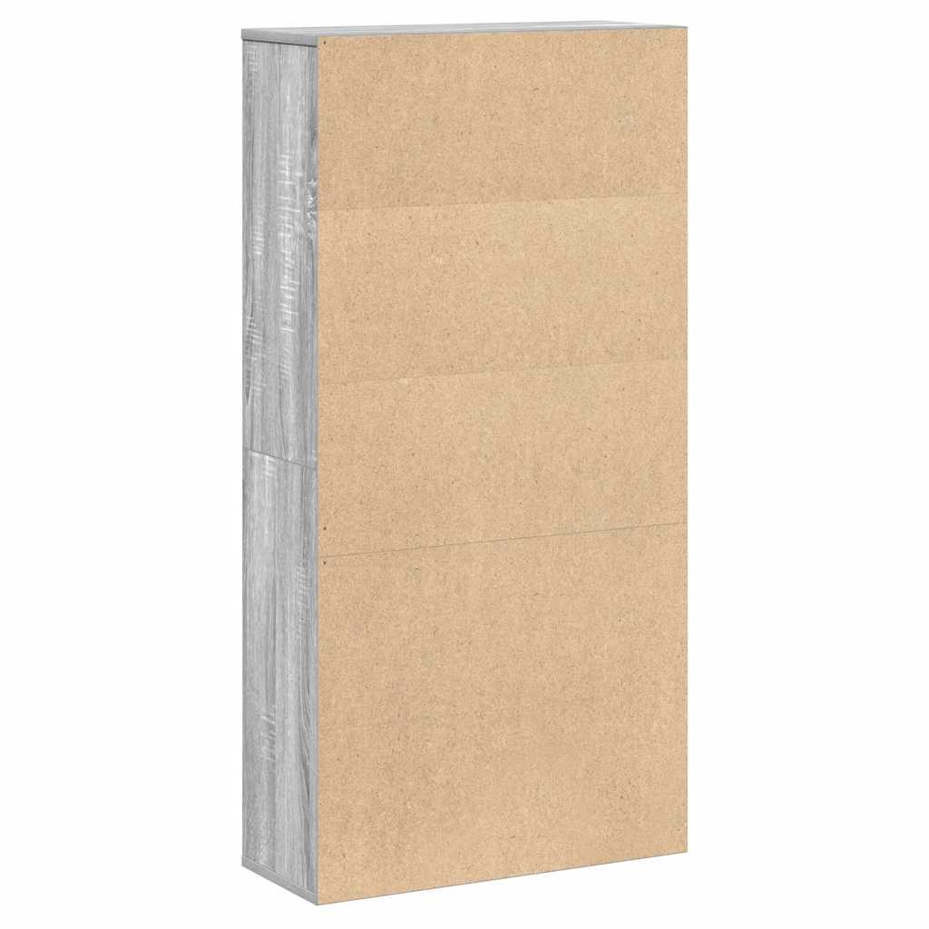 Bücherregal Grau Sonoma 60x24x120 cm Holzwerkstoff