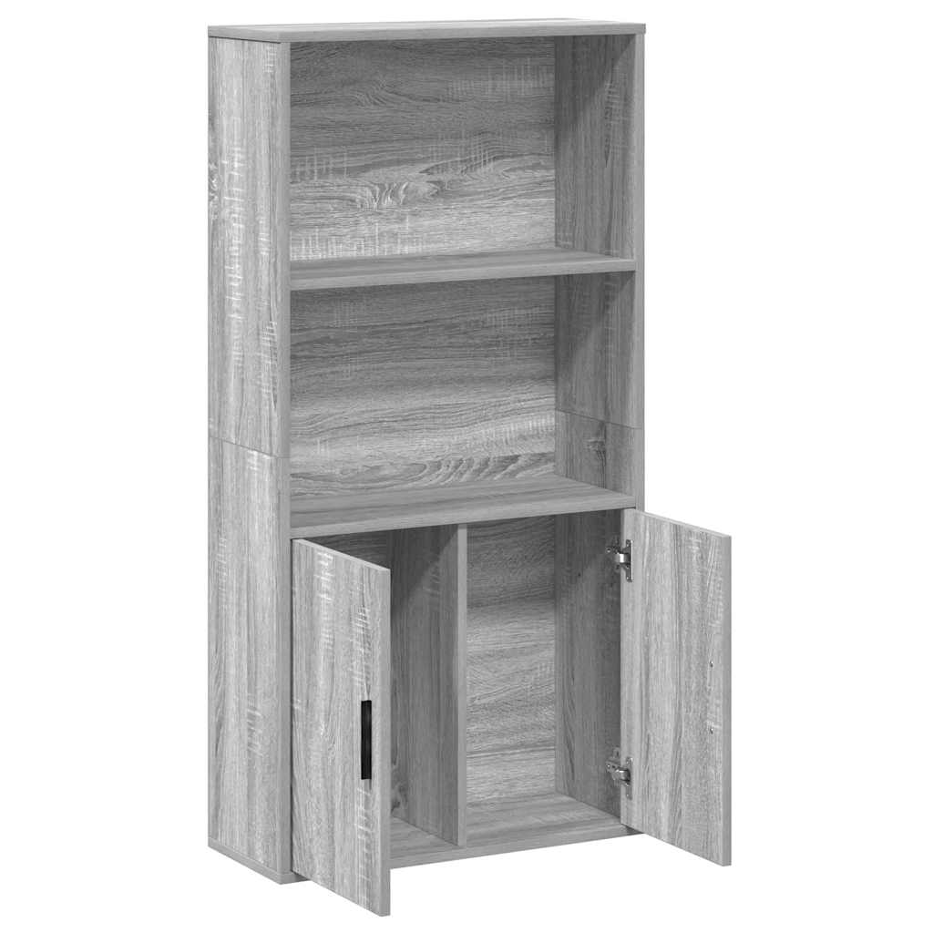 Bookshelf Gray Sonoma 60x24x120 cm Wood Material