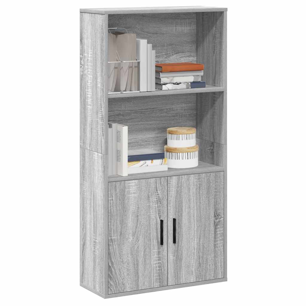 Bücherregal Grau Sonoma 60x24x120 cm Holzwerkstoff