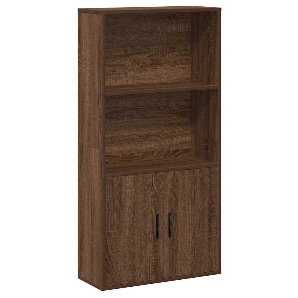 Bookshelf Brown Oak Look 60x24x120 cm Wood Material