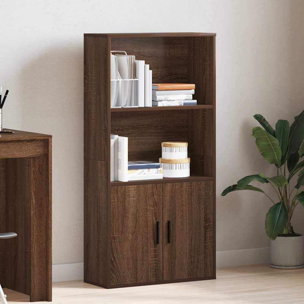 Bookshelf Brown Oak Look 60x24x120 cm Wood Material