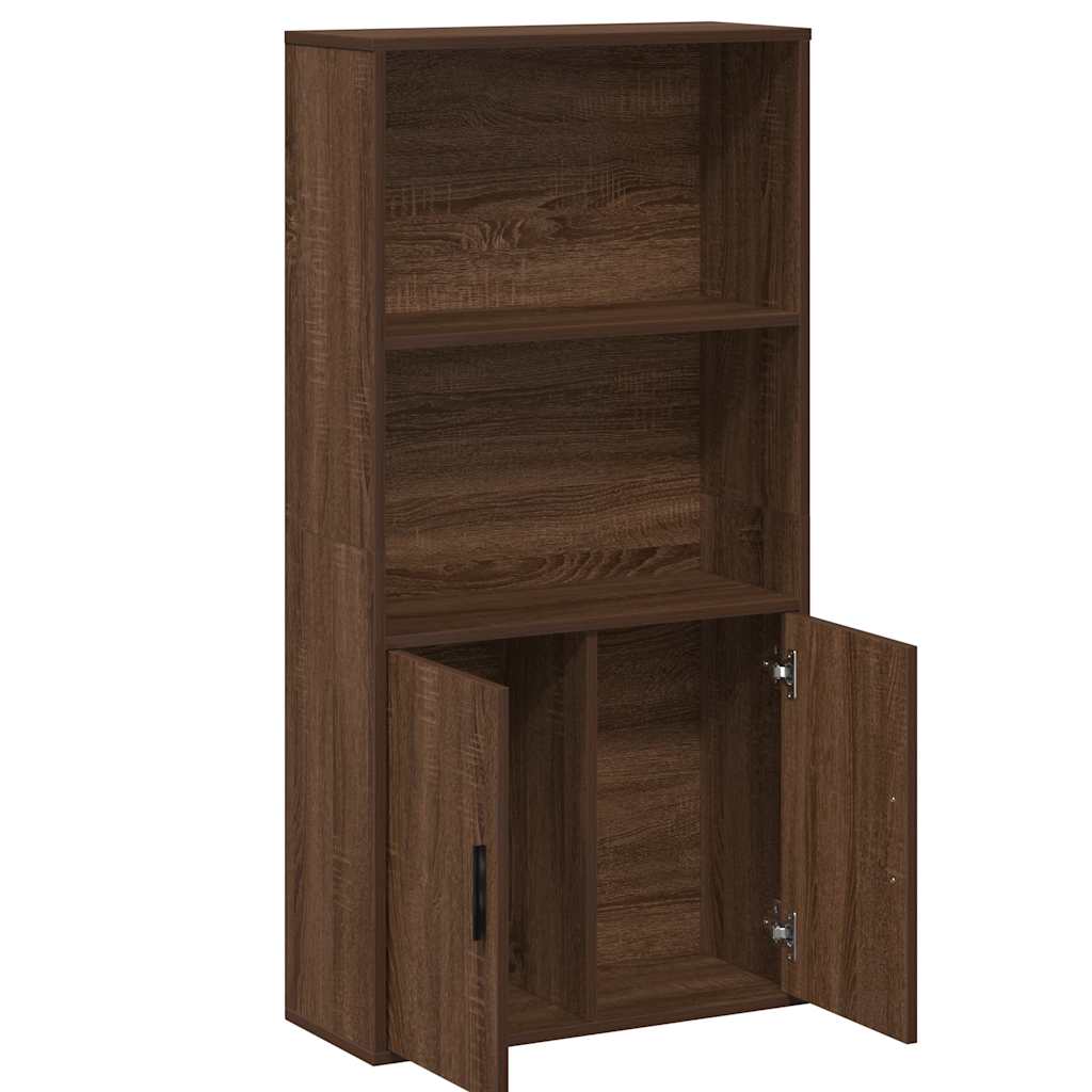 Bookshelf Brown Oak Look 60x24x120 cm Wood Material