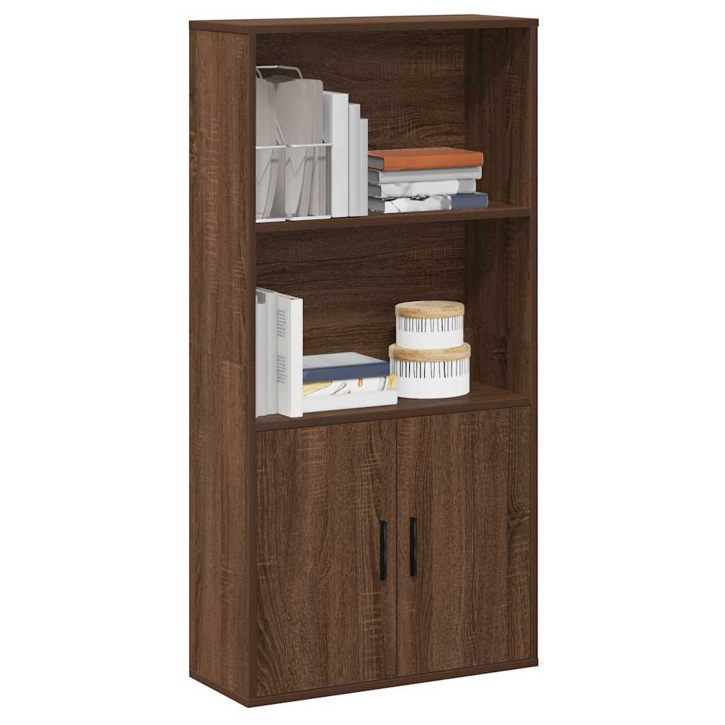 Bookshelf Brown Oak Look 60x24x120 cm Wood Material