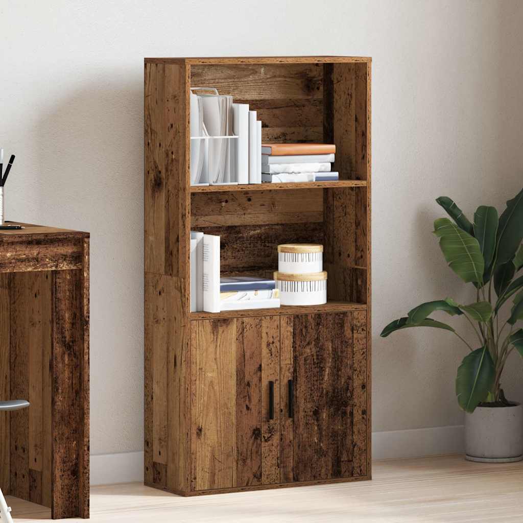 Bookshelf old wood look 60x24x120 cm wood material