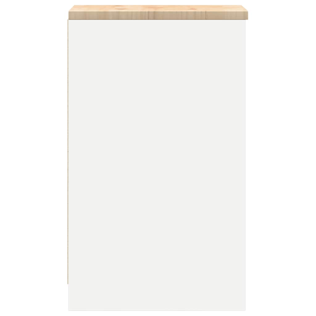 Garage Storage Cabinet White 30x51x85 cm Solid Pine