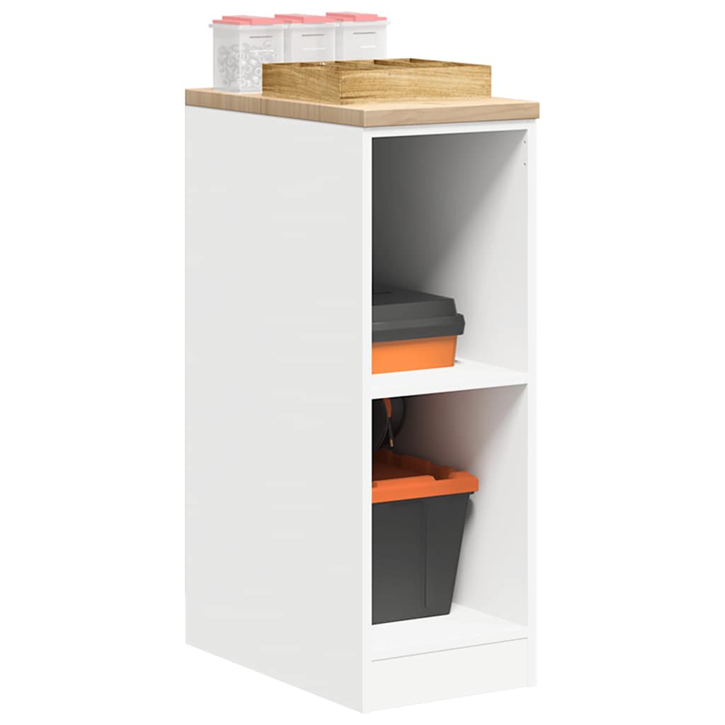 Garage Storage Cabinet White 30x51x85 cm Solid Pine