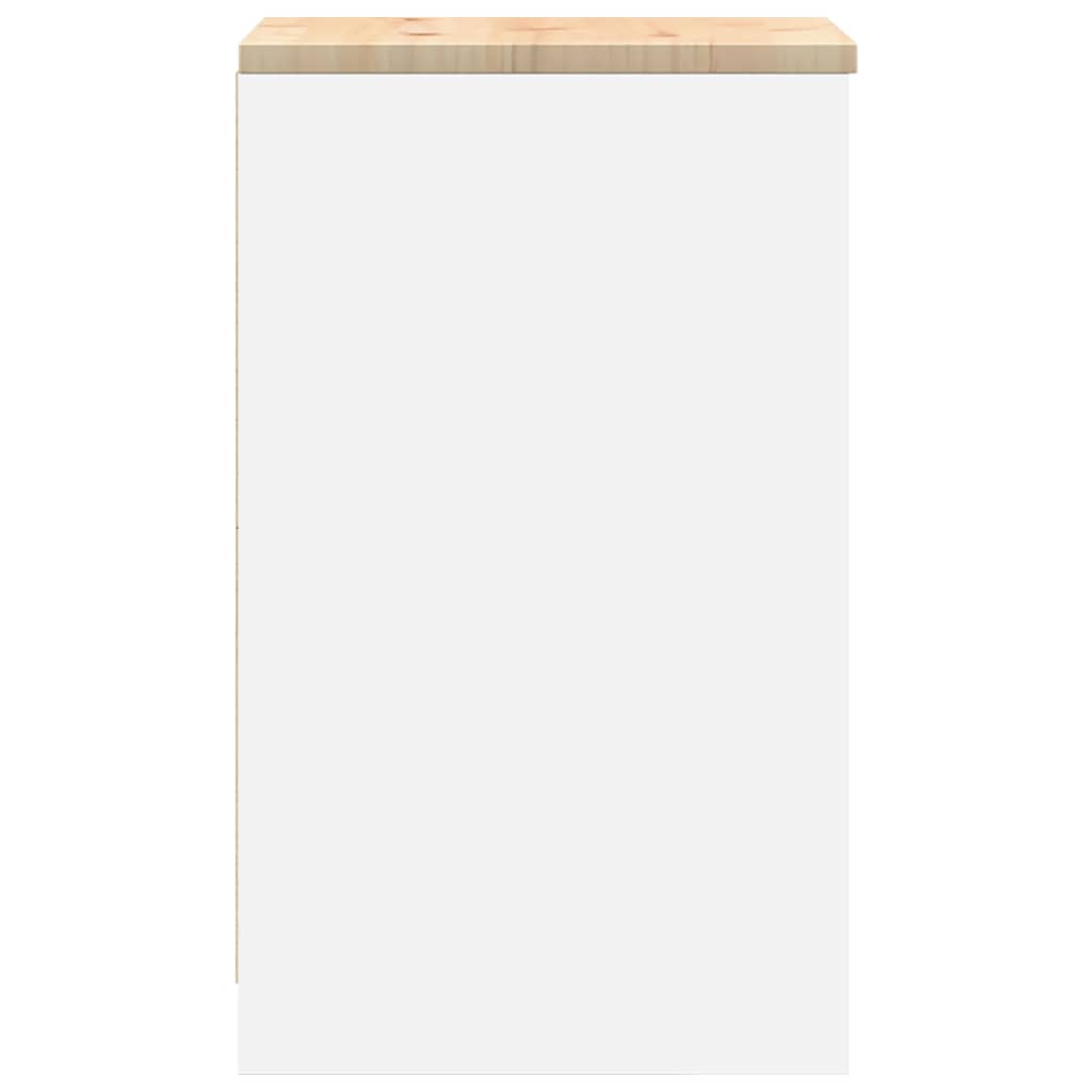 Garage Storage Cabinet White 40x51x85 cm Solid Pine