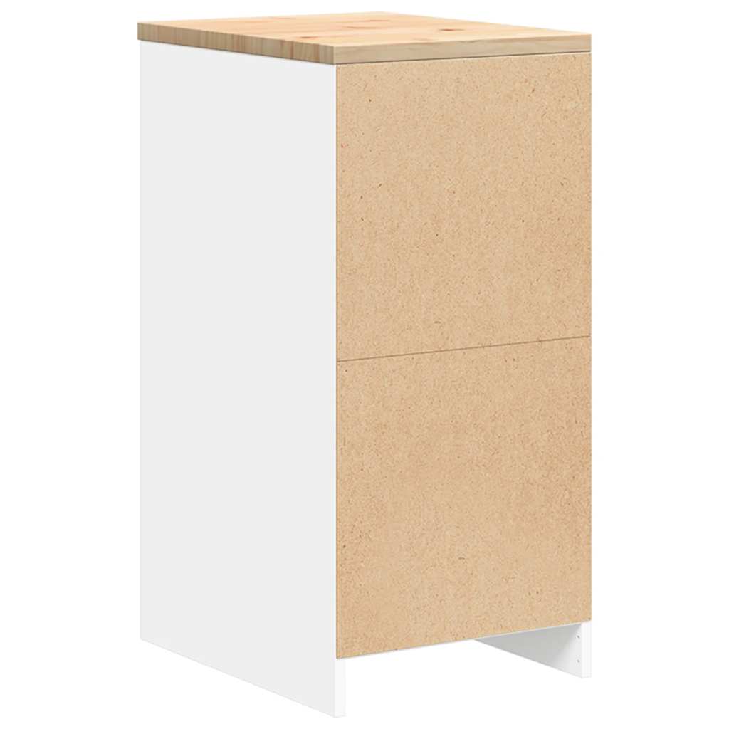 Garage Storage Cabinet White 40x51x85 cm Solid Pine