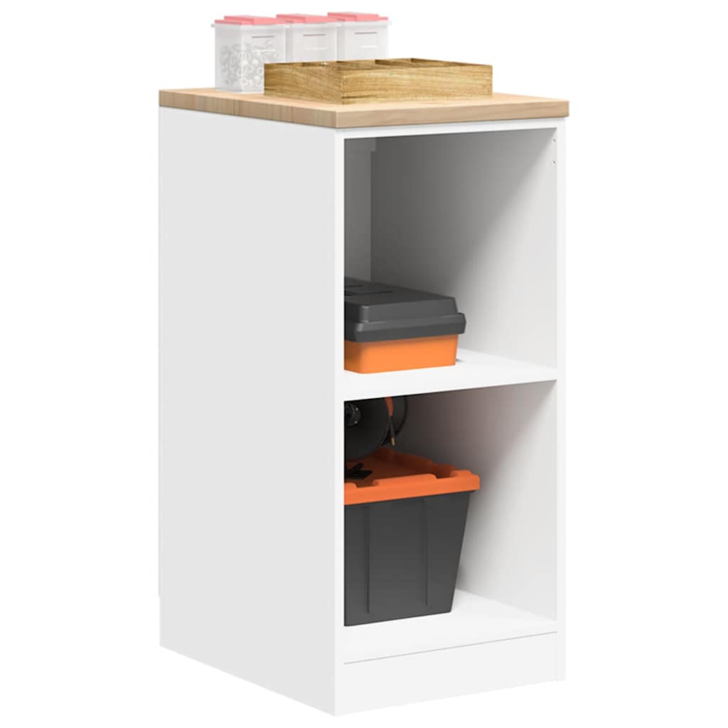 Garage Storage Cabinet White 40x51x85 cm Solid Pine