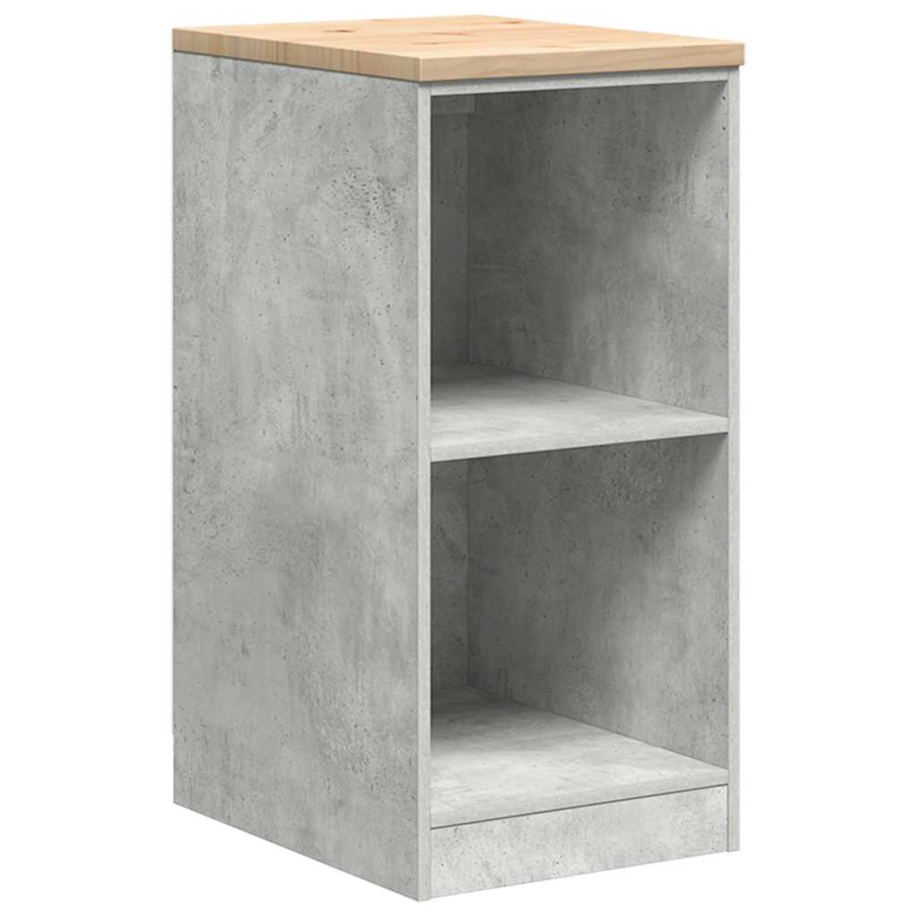 Garage Storage Cabinet Concrete Gray Solid Pine