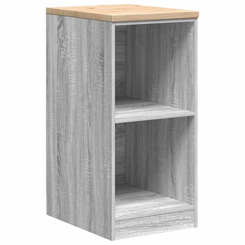 Garage Storage Cabinet Gray Sonoma Solid Pine