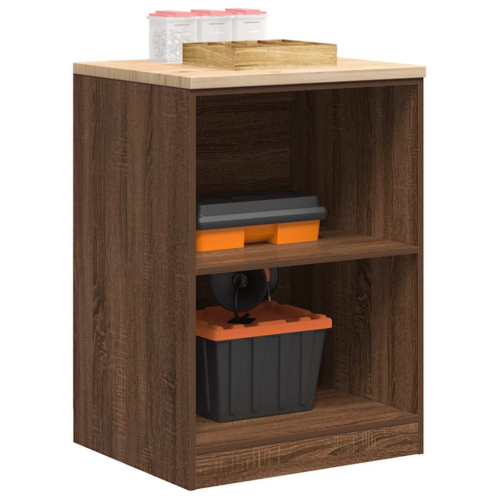 Garage storage cabinet 60x51x85 cm solid pine