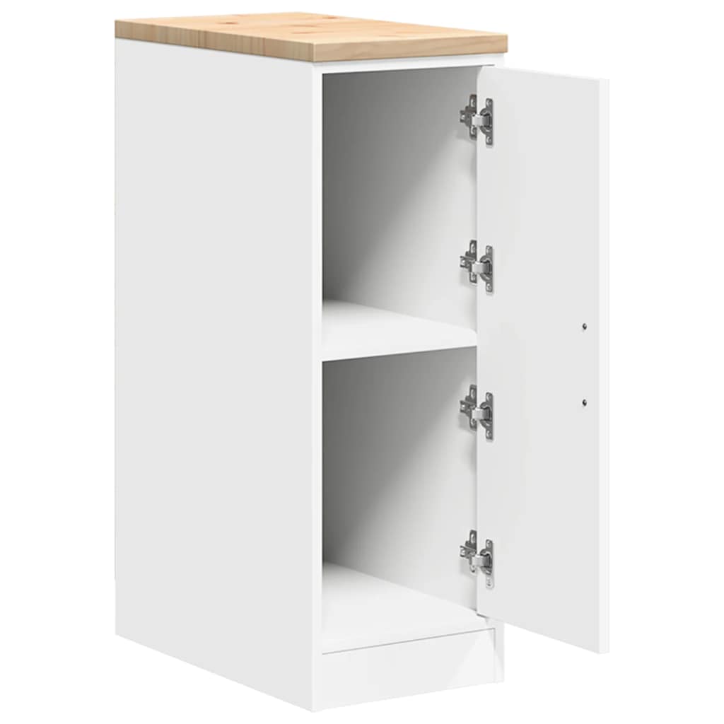 Garage Storage Cabinet White 30x51x85 cm Solid Pine