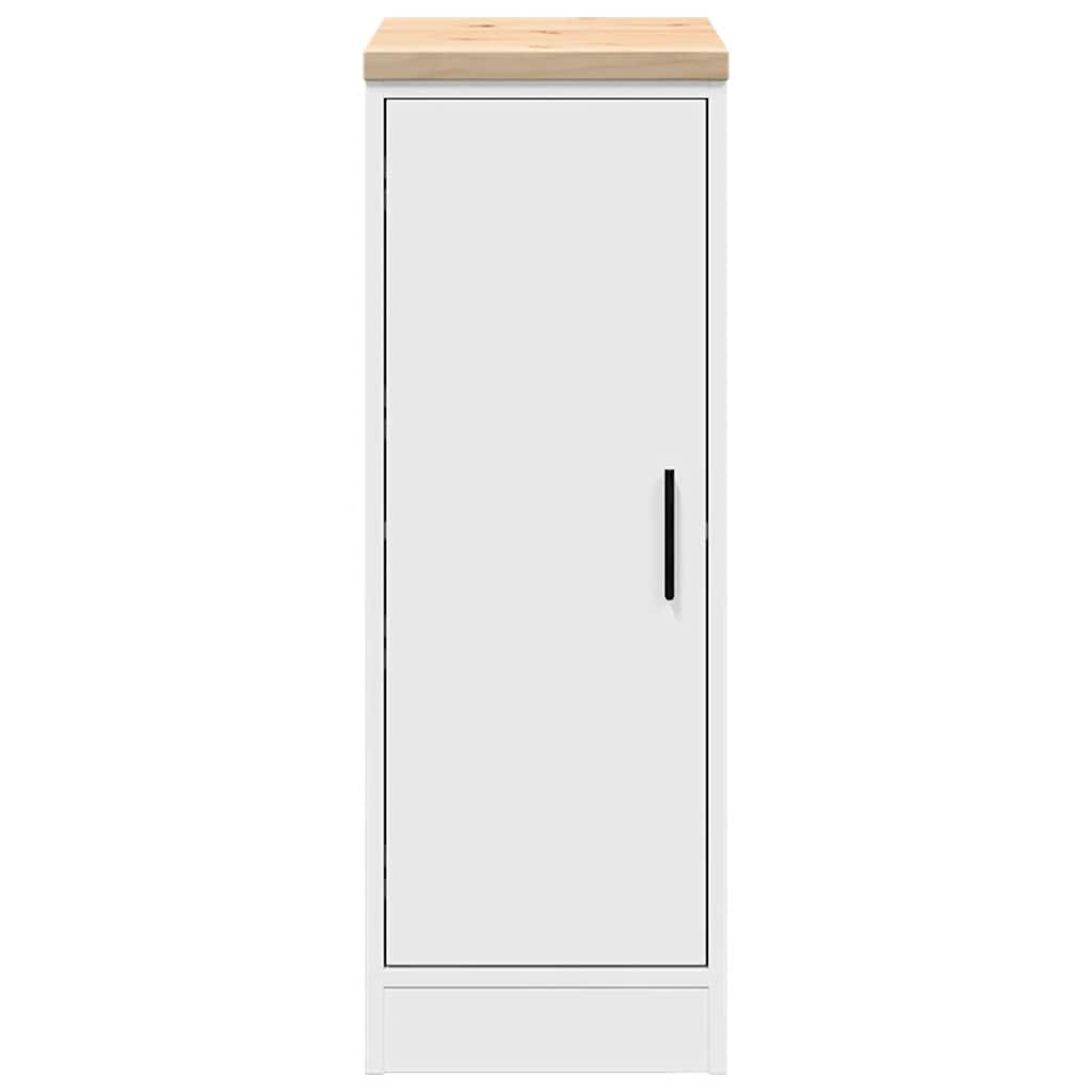 Garage Storage Cabinet White 30x51x85 cm Solid Pine