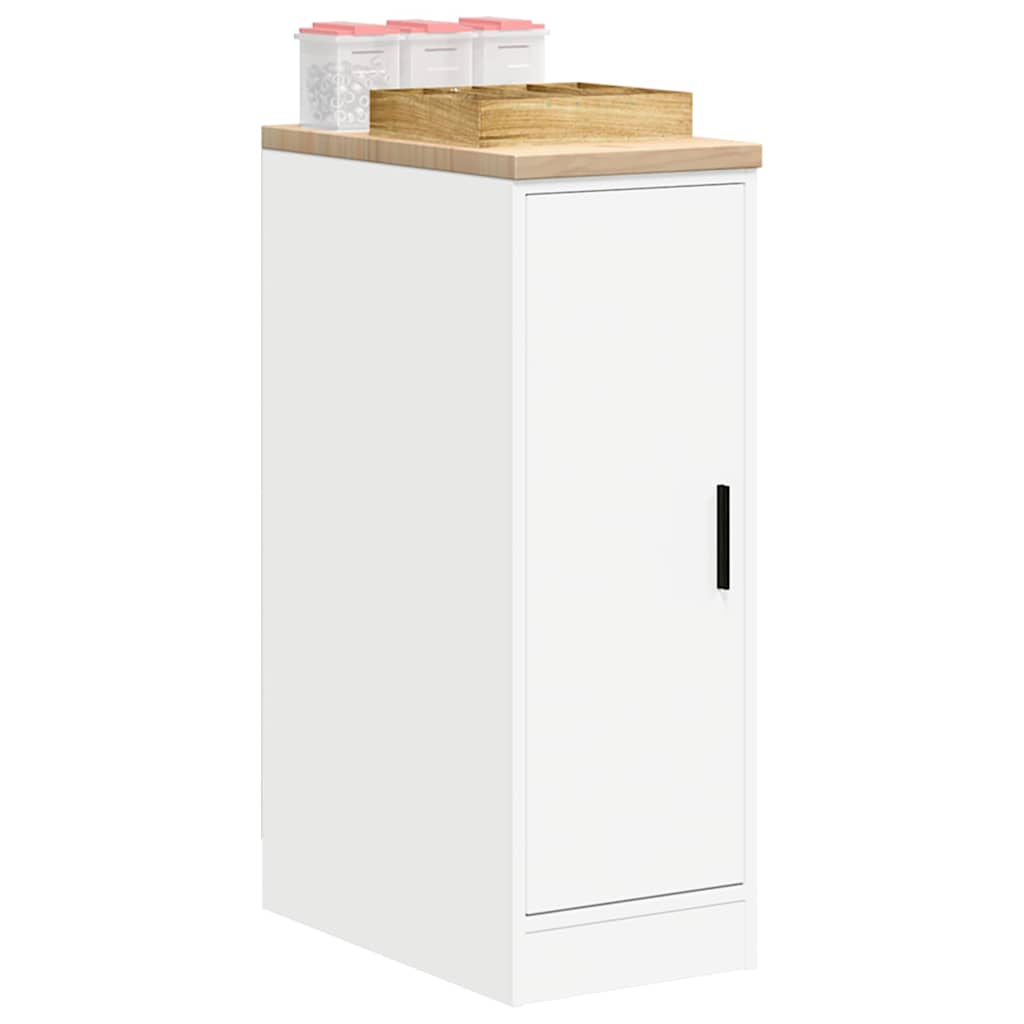 Garage Storage Cabinet White 30x51x85 cm Solid Pine