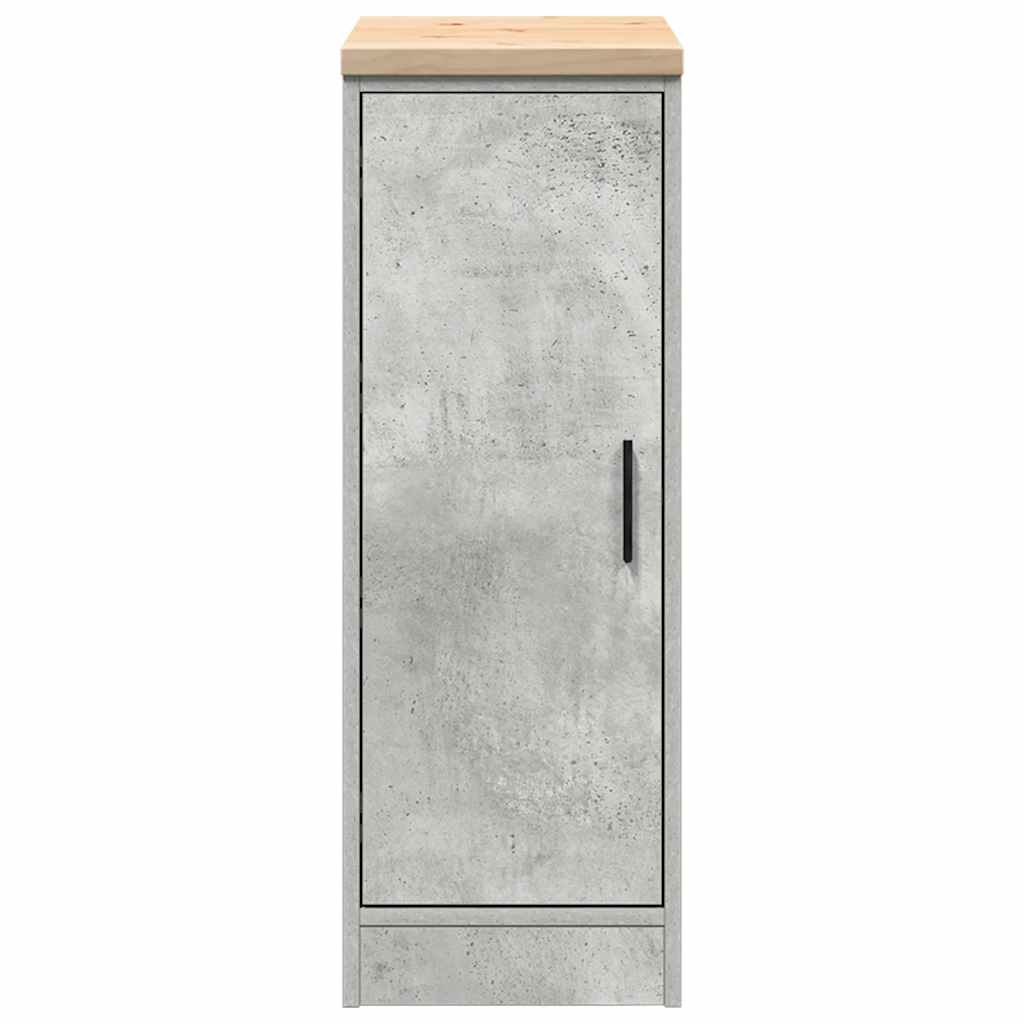 Garage Storage Cabinet Concrete Gray Solid Pine