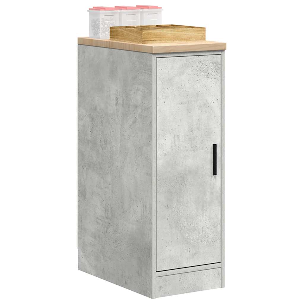 Garage Storage Cabinet Concrete Gray Solid Pine