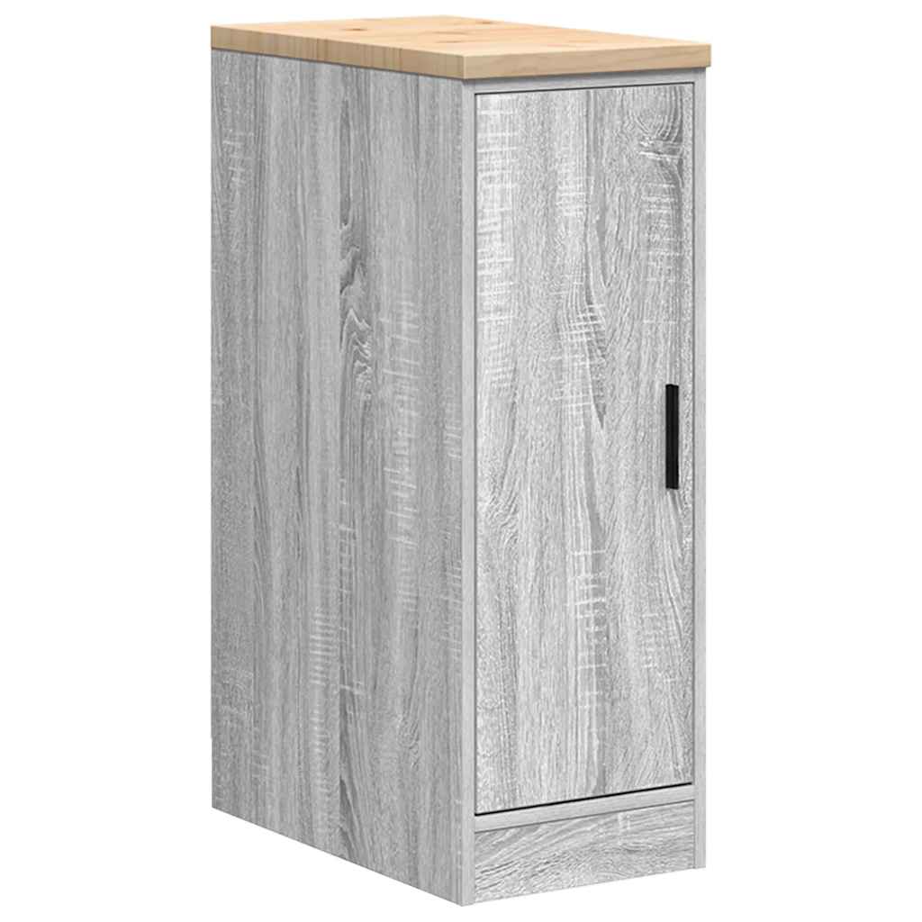 Garage Storage Cabinet Gray Sonoma Solid Pine