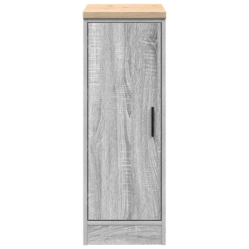 Garage Storage Cabinet Gray Sonoma Solid Pine