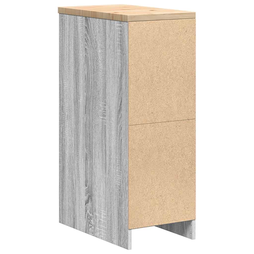 Garage Storage Cabinet Gray Sonoma Solid Pine