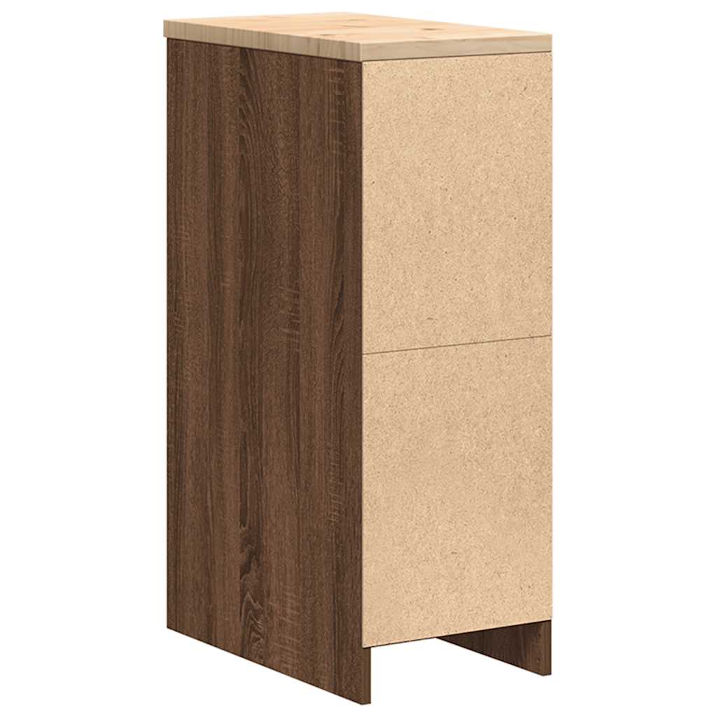 Garage storage cabinet 30x51x85 cm solid pine