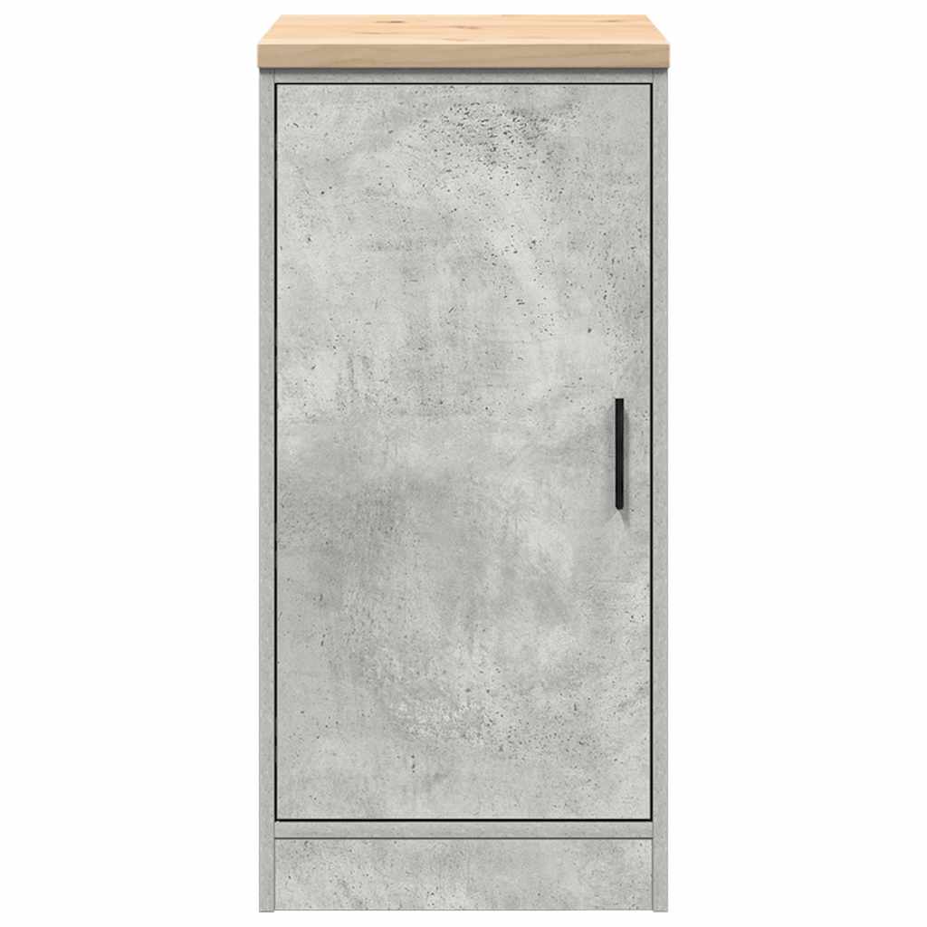 Garage Storage Cabinet Concrete Gray Solid Pine