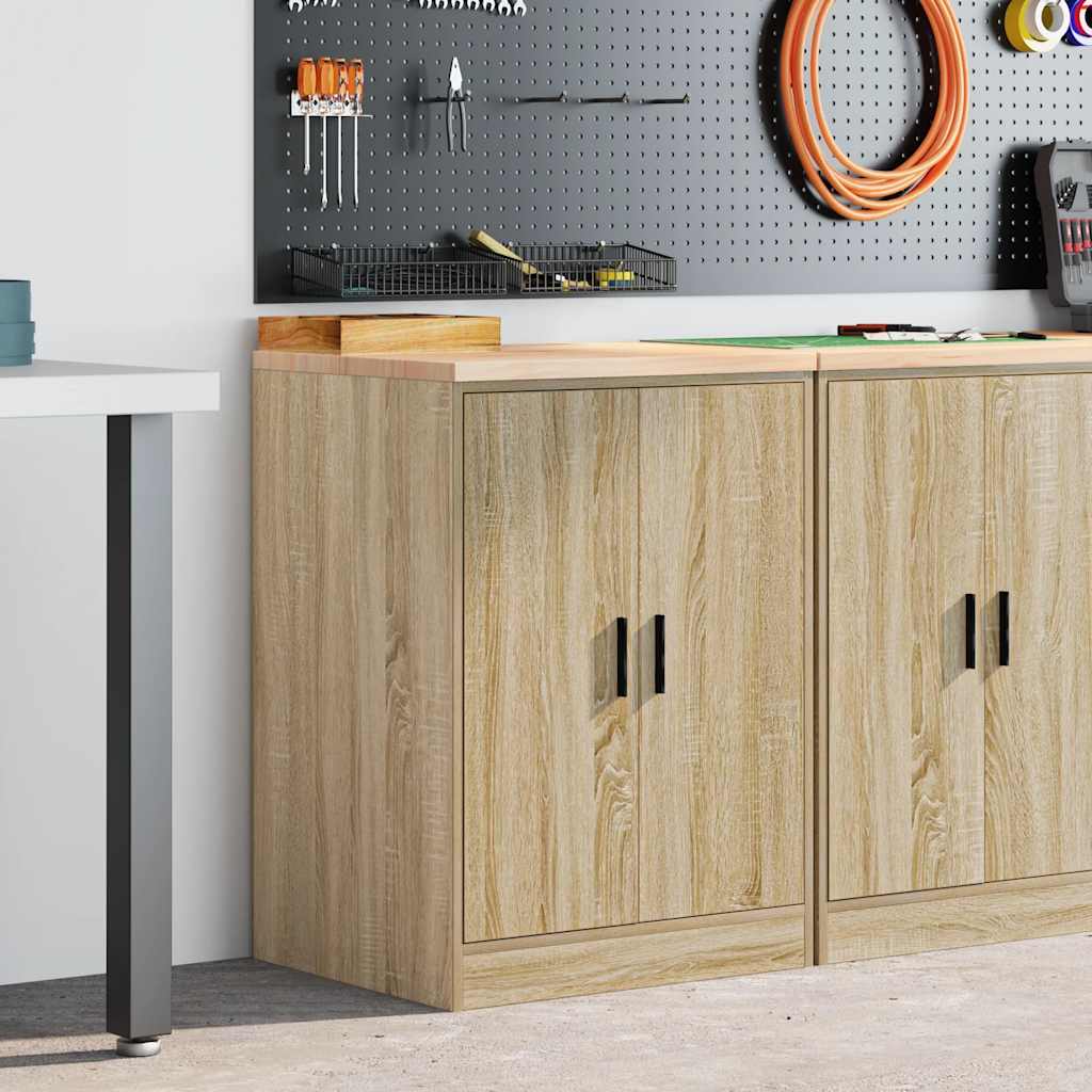 Garage storage cabinet Sonoma oak solid pine