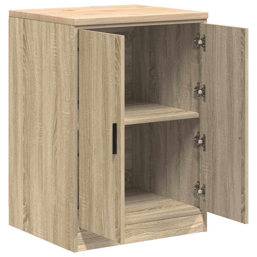 Garage storage cabinet Sonoma oak solid pine