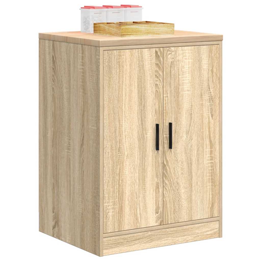 Garage storage cabinet Sonoma oak solid pine