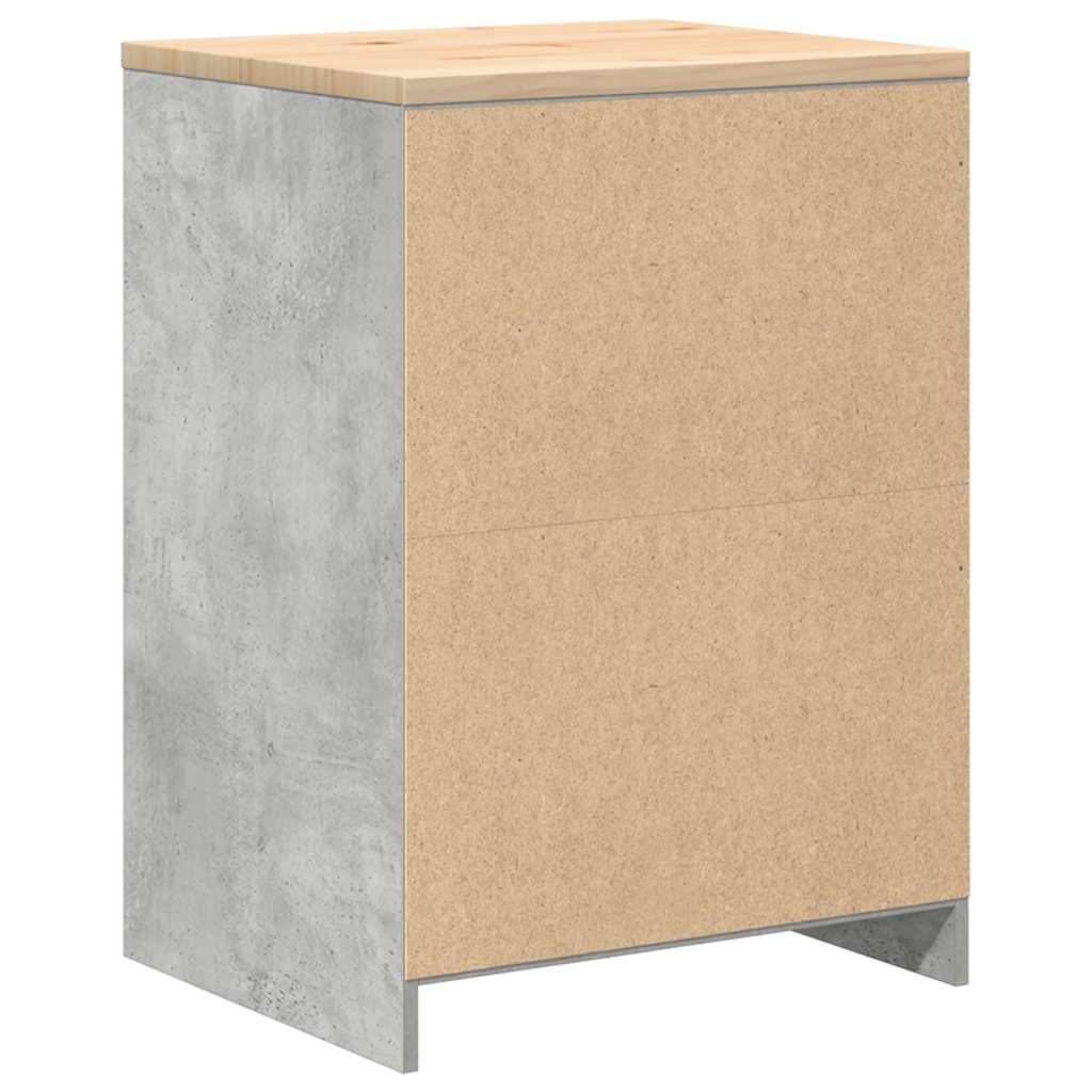 Garage Storage Cabinet Concrete Gray Solid Pine